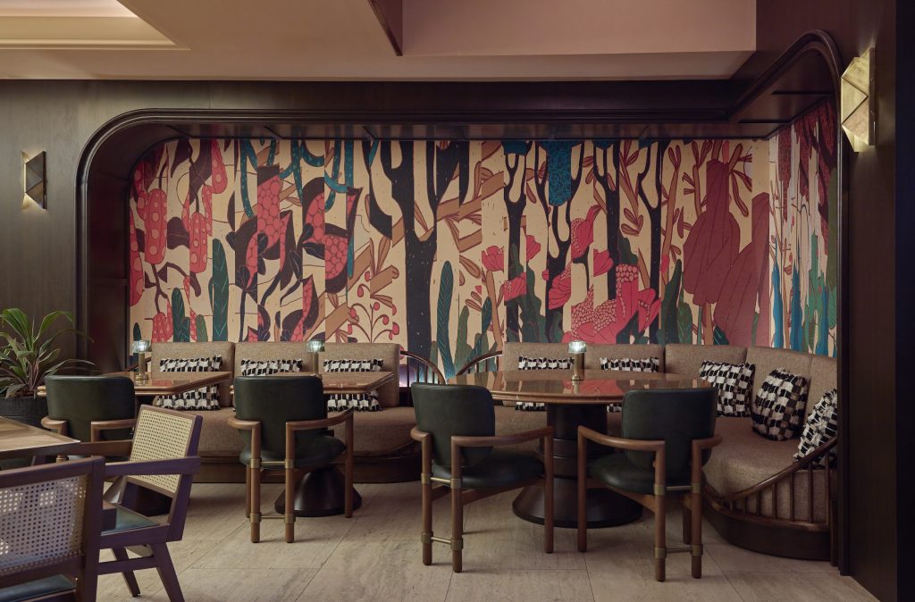The mural by Zoe Derring & Thomas Harrison at Zampo