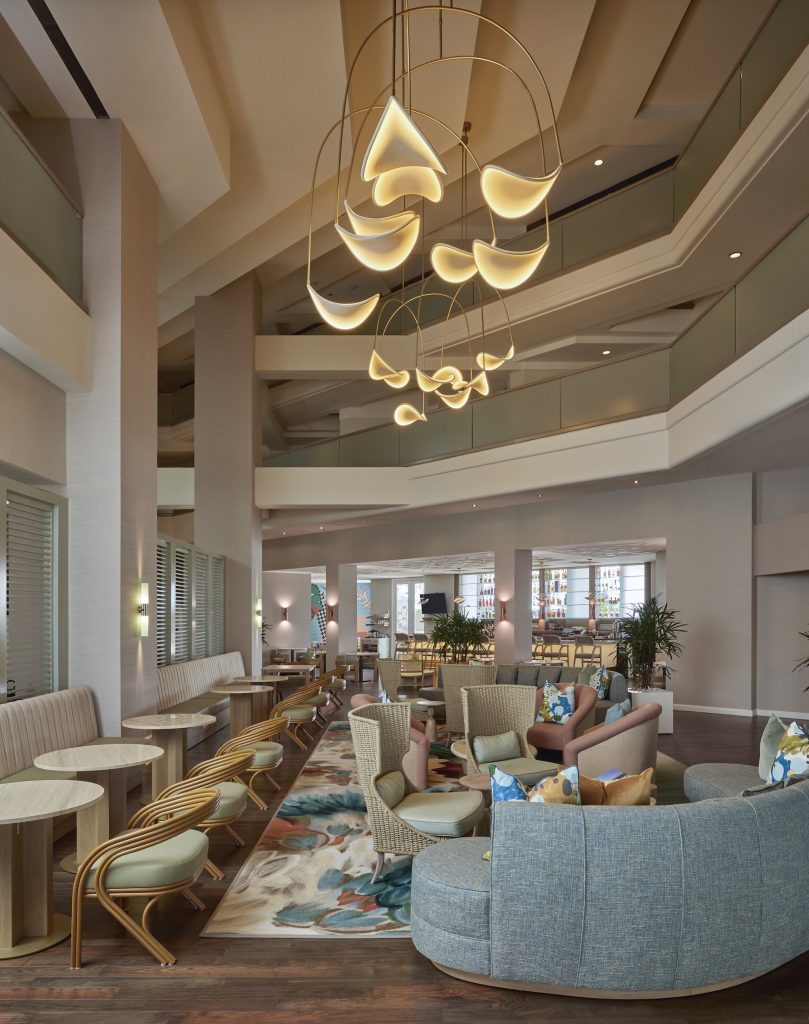 The spacious lobby